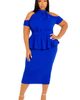 BUXOM COUTURE BUXOM COUTURE Cold Shoulder Peplum Midi Dress - 5