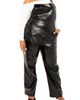 BUXOM COUTURE BUXOM COUTURE Croc Embossed Faux Leather Overalls - 1