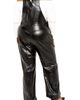 BUXOM COUTURE BUXOM COUTURE Croc Embossed Faux Leather Overalls - 2