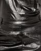 BUXOM COUTURE BUXOM COUTURE Croc Embossed Faux Leather Overalls - 5
