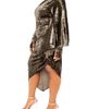 BUXOM COUTURE BUXOM COUTURE Crushed Velvet Asymmetric One-Shoulder Crushed Velvet Dress & Gloves - 5