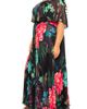 BUXOM COUTURE BUXOM COUTURE Floral Pleated Off the Shoulder Maxi Dress - 3