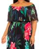 BUXOM COUTURE BUXOM COUTURE Floral Pleated Off the Shoulder Maxi Dress - 4