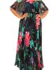 BUXOM COUTURE BUXOM COUTURE Floral Pleated Off the Shoulder Maxi Dress - 5