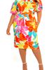 BUXOM COUTURE BUXOM COUTURE Floral Print Off the Shoulder Bow Back Dress - 1