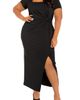 BUXOM COUTURE BUXOM COUTURE Gathered Waist Midi Dress - 1