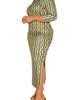 BUXOM COUTURE BUXOM COUTURE Geometric Print Body-Con Maxi Dress - 3