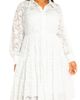 BUXOM COUTURE BUXOM COUTURE Lace Long Sleeve Shirtdress - 1
