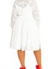 BUXOM COUTURE BUXOM COUTURE Lace Long Sleeve Shirtdress - 2