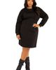 BUXOM COUTURE BUXOM COUTURE Long Sleeve Jersey Sweatshirt Dress - 5