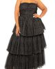 BUXOM COUTURE BUXOM COUTURE Metallic Polka Dot Strapless Tiered Tulle Dress - 1