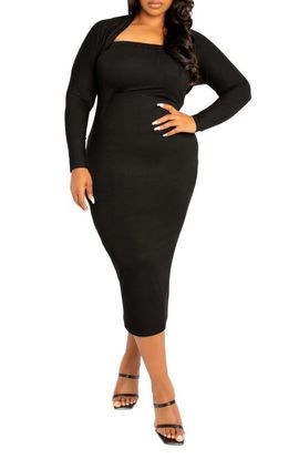BUXOM COUTURE BUXOM COUTURE Modal Tube Dress & Shrug