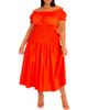 BUXOM COUTURE BUXOM COUTURE Off the Shoulder Midi Dress - 1