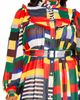 BUXOM COUTURE BUXOM COUTURE Plaid Ruffle Bib Belted Long Sleeve Maxi Dress - 3