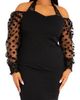 BUXOM COUTURE BUXOM COUTURE Polka Dot Contrast Long Sleeve Sheath Dress - 4