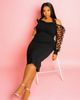 BUXOM COUTURE BUXOM COUTURE Polka Dot Contrast Long Sleeve Sheath Dress - 5