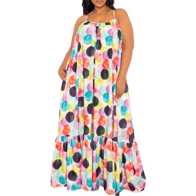 BUXOM COUTURE BUXOM COUTURE Polka Dot Maxi Dress