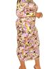BUXOM COUTURE BUXOM COUTURE Print Ruched Long Sleeve Midi Body-Con Dress - 3