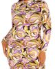 BUXOM COUTURE BUXOM COUTURE Print Ruched Long Sleeve Midi Body-Con Dress - 4