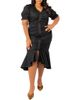 BUXOM COUTURE BUXOM COUTURE Ruched Fishtail Midi Dress - 1