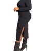 BUXOM COUTURE BUXOM COUTURE Ruched Long Sleeve Body-Con Shirtdress - 3