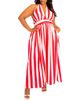 BUXOM COUTURE BUXOM COUTURE Stripe Halter Maxi Dress - 1