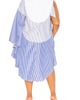 BUXOM COUTURE BUXOM COUTURE Stripe Single Sleeve Shirtdress - 2