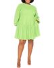 BUXOM COUTURE BUXOM COUTURE Tie Back Long Sleeve Terry Dress - 1