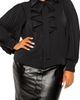 BUXOM COUTURE BUXOM COUTURE Tie Neck Pleated Sleeve Top - 1