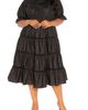 BUXOM COUTURE BUXOM COUTURE Tiered Cotton Blend Poplin Dress - 1