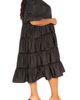 BUXOM COUTURE BUXOM COUTURE Tiered Cotton Blend Poplin Dress - 3