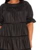 BUXOM COUTURE BUXOM COUTURE Tiered Cotton Blend Poplin Dress - 4