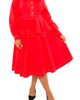 BUXOM COUTURE BUXOM COUTURE Topstitched Long Sleeve Peplum Shirtdress - 1