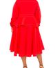 BUXOM COUTURE BUXOM COUTURE Topstitched Long Sleeve Peplum Shirtdress - 2