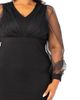 BUXOM COUTURE BUXOM COUTURE Tulle Long Sleeve Sheath Dress - 4