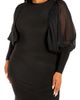 BUXOM COUTURE BUXOM COUTURE Volume Sleeve Body-Con Dress - 4