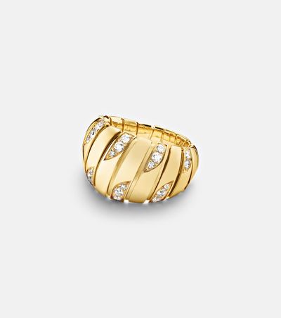 Bvlgari Bvlgari Bvlgari Tubogas 18kt gold ring with diamonds