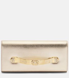 Bvlgari Bvlgari Bvlgari Tubogas embellished leather clutch