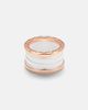 Bvlgari Bvlgari B.zero1 18kt rose gold and ceramic ring - 1