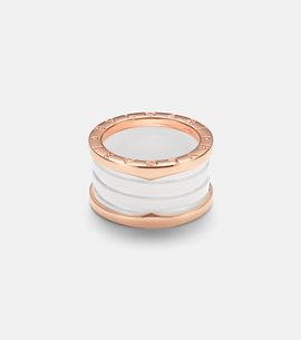 Bvlgari Bvlgari B.zero1 18kt rose gold and ceramic ring