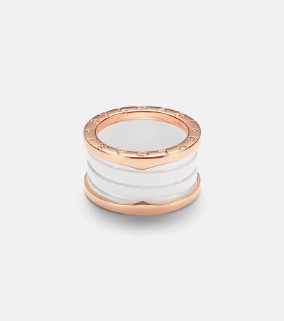 Bvlgari Bvlgari B.zero1 18kt rose gold and ceramic ring