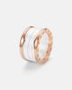Bvlgari Bvlgari B.zero1 18kt rose gold and ceramic ring - 3