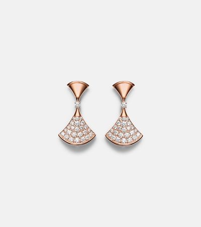 Bvlgari Divas' Dream 18Kt Rose Gold Earrings With Diamonds