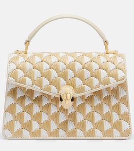 Bvlgari Bvlgari Serpenti Forever Mini raffia top-handle bag