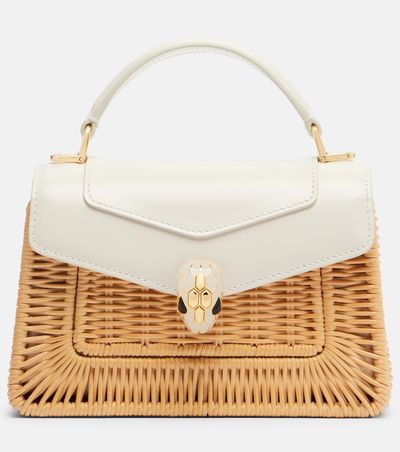 Bvlgari Bvlgari Serpenti Forever Mini wicker top-handle bag