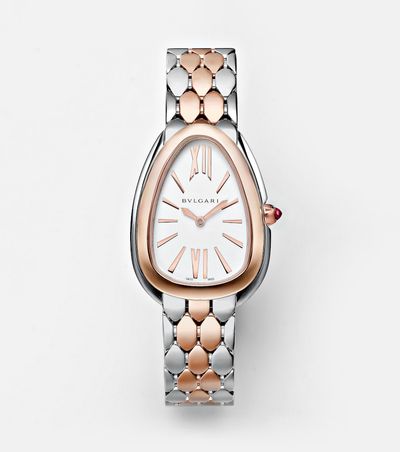 Bvlgari Bvlgari Serpenti Seduttori 18kt gold and stainless steel watch with rubellite