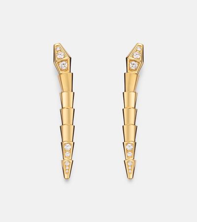 Bvlgari Bvlgari Serpenti Viper 18kt gold drop earrings with diamonds