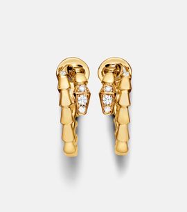 Bvlgari Bvlgari Serpenti Viper 18kt gold hoop earrings with diamonds