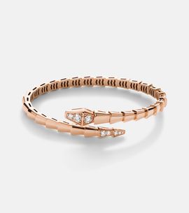 Bvlgari Bvlgari Serpenti Viper 18kt rose gold bangle with diamonds