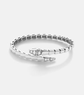 Bvlgari Bvlgari Serpenti Viper 18kt white gold bracelet with diamonds
